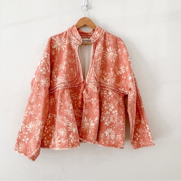FREE PEOPLE LUA BED DENIM JACKET TOP SIZE L NWOT - Picture 5 of 10